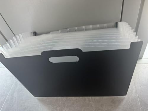 Akkordeon-Aktenordner, Fächermappen, 13 Taschen, Rechnungs-/Quittungs-Organizer mit bunten Registern, Schreibtisch-Ordner, Brief-A4-Papier, Dokumentenaufbewahrung für Zuhause und Büro von Yuunaie