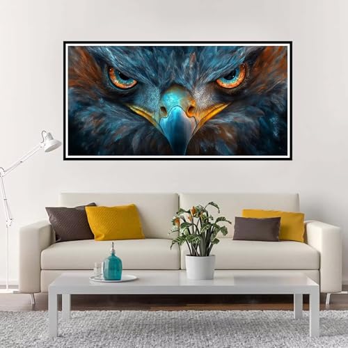 Malen Nach Zahlen Tier, Groß Malen Nach Zahlen Adler, Malen Nach Zahlen Kinder 80x160 cm ohne Rahmen, Kreativ Set für Erwachsene mit Pinsel und Acrylpigment, Paint by Numbers Mädchen Geschenk-YH328 von Yuxeawue
