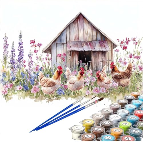 Huhn Malen nach Zahlen Bauernhof Malen nach Zahlen ab 7 Jahre Mädchen, Bastelset Erwachsene Paint by Numbers Adults DIY Ölgemälde Knitterfreie Leinwand, Deko Wohnzimmer Geschenke 60x90 cm LE-778 Huhn Malen nach Zahlen Bauernhof Malen nach Zahlen ab 7 Jahre Mädchen, Bastelset Erwachsene Paint by Numbers Adults DIY Ölgemälde Knitterfreie Leinwand, Deko Wohnzimmer Geschenke 60x90 cm LE-778 von Yuxoaoue