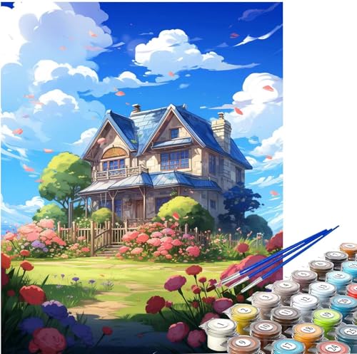 Malen nach Zahlen Erwachsene Blume Malen nach Zahlen Haus Handgemalt Ölgemälde Kit,DIY Paint by Numbers Groß XXL Leinwand Kinder Kreativ Set mit Pinseln Acrylfarbe,Geschenke für Frauen 30x40 cm LE-248 Malen nach Zahlen Erwachsene Blume Malen nach Zahlen Haus Handgemalt Ölgemälde Kit,DIY Paint by Numbers Groß XXL Leinwand Kinder Kreativ Set mit Pinseln Acrylfarbe,Geschenke für Frauen 30x40 cm LE-248 von Yuxoaoue