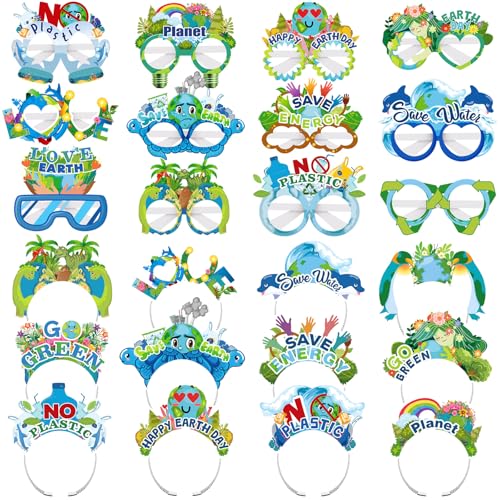 Yuxung 24 Stück Earth Day Party Favors 12 Earth Day Papier Stirnband 12 Earth Day Brillen Earth Day Party Supplies Brillen Stirnband für Umweltschutzaktivitäten Dekoration Foto Requisiten Yuxung 24 Stück Earth Day Party Favors 12 Earth Day Papier Stirnband 12 Earth Day Brillen Earth Day Party Supplies Brillen Stirnband für Umweltschutzaktivitäten Dekoration Foto Requisiten von Yuxung