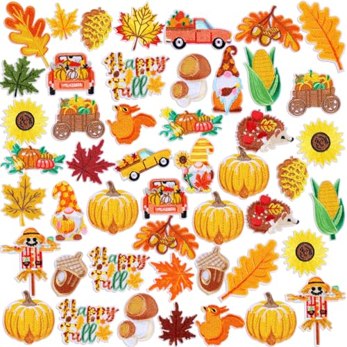 Yuxung 48 Stück Herbst Bügelbilder Ahornblatt Kürbis Aufnähen Applikation bestickte Flicken niedlich Herbst dekorative Reparatur Patch Halloween Thanksgiving DIY Handwerk Zubehör für Kleidung Jacke Yuxung 48 Stück Herbst Bügelbilder Ahornblatt Kürbis Aufnähen Applikation bestickte Flicken niedlich Herbst dekorative Reparatur Patch Halloween Thanksgiving DIY Handwerk Zubehör für Kleidung Jacke von Yuxung