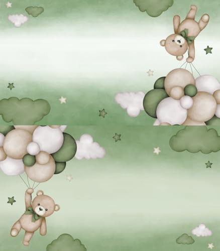 Tischkarten für Babyparty, Motiv: grüner Bär, 8,9 x 5,1 cm, faltbar, Aufschrift "We Can Bearly Wait", Tischzelt-Namenskarten, Lebensmitteletiketten für Bär, Babyparty, Geburtstag, Party, Empfang Tischkarten für Babyparty, Motiv: grüner Bär, 8,9 x 5,1 cm, faltbar, Aufschrift "We Can Bearly Wait", Tischzelt-Namenskarten, Lebensmitteletiketten für Bär, Babyparty, Geburtstag, Party, Empfang von Yuzioey