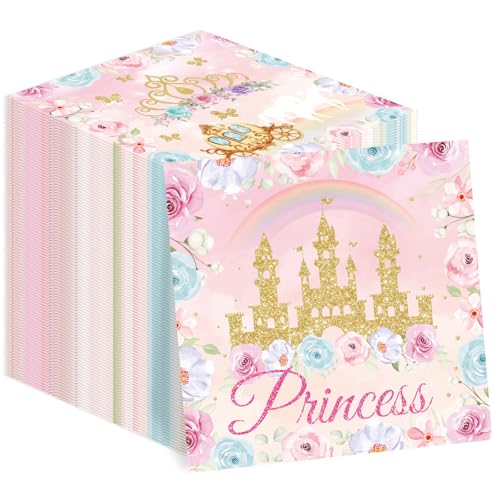 100Pcs Prinzessin Thema Servietten, 12,9 x 12,9 Zoll Prinzessin Party Servietten, Prinzessin Geburtstag Dekorationen Prinzessin Servietten, für Mädchen Prinzessin Baby Dusche Party Supplies 100Pcs Prinzessin Thema Servietten, 12,9 x 12,9 Zoll Prinzessin Party Servietten, Prinzessin Geburtstag Dekorationen Prinzessin Servietten, für Mädchen Prinzessin Baby Dusche Party Supplies von Ywediim