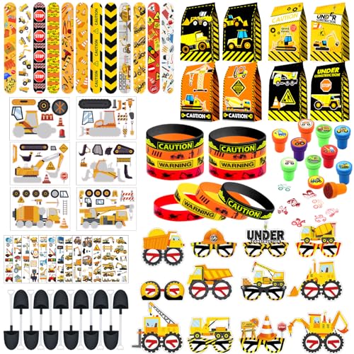 Ywediim Baustelle Give Aways- Inklusive Papier Brille Geschenk Tasche Tattoo Aufkleber Schaufeln Slap Armbänder Silikonarmband DIY Aufkleber Stampers, für Give Aways Kindergeburtstag Party Jungen Ywediim Baustelle Give Aways- Inklusive Papier Brille Geschenk Tasche Tattoo Aufkleber Schaufeln Slap Armbänder Silikonarmband DIY Aufkleber Stampers, für Give Aways Kindergeburtstag Party Jungen von Ywediim
