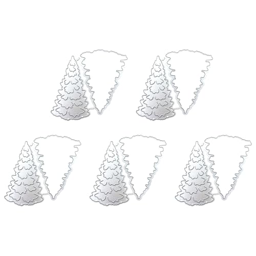 5 Stück Weihnachts-Stanzformen für Weihnachtsbaum, Prägeschablonen, Metallschablonen für Fotoalben, Dekorationen von Ywmsfl