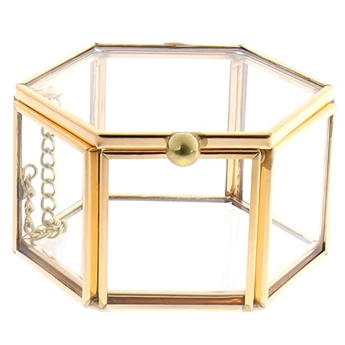 Ywmsfl Kreative leere geometrische Glas-Schmuckschatulle, Schmuck-Organizer, Ringbox, Schmuckaufbewahrung, Hochzeit, Damen Ywmsfl Kreative leere geometrische Glas-Schmuckschatulle, Schmuck-Organizer, Ringbox, Schmuckaufbewahrung, Hochzeit, Damen von Ywmsfl