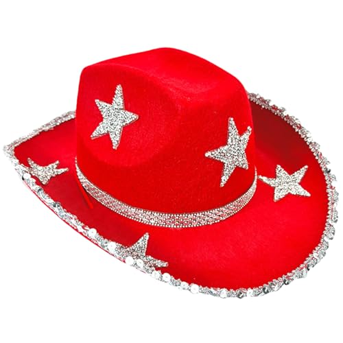 Ywmsfl Porkpie Hut mit Schmucksteinen, schwerer Kristall-Panama-Hut, Überraschung, Mädchen, Jungen, Braut, Hut für Karneval, Musikfestival von Ywmsfl