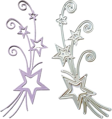 Star Metall-Stanzform für Kartenherstellung, Scrapbooking, Aushöhlung, Stern-Stanzformen, Glückwunsch-Stanzformen, Prägeschablonen für DIY, Scrapbooking, Dekoration, Hochzeit, Geburtstag, Segenskarte von Yxinjy
