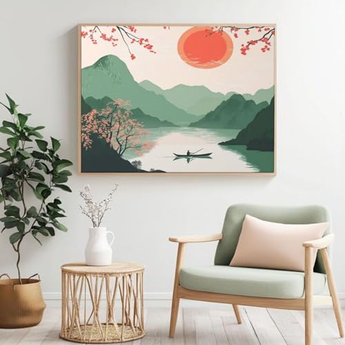 China MK386 Malen nach Zahlen, Malen-nach-Zahlen-Set für Erwachsene, Malen nach Zahlen für Anfänger, Ölgemälde, Basteln für Heimdekoration, 120 x 80 cm, ohne Rahmen) von Yyafeenng