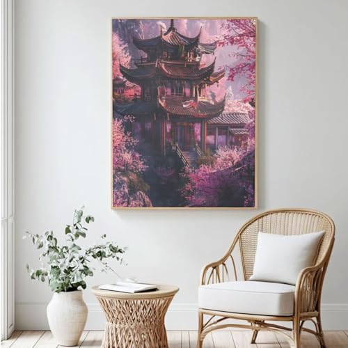 China MK498 Malen nach Zahlen für Erwachsene, Malen nach Zahlen aus Japan, Acrylfarbe nach Zahlen für Erwachsene/Anfänger, Ölgemälde, Basteln für Heimdekoration, 40 x 50 cm, ohne Rahmen) von Yyafeenng