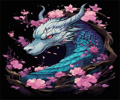 Drachen-Malen-nach-Zahlen-Set für Erwachsene, Malen nach Zahlen, Blume, Acryl, Farbe nach Zahlen für Erwachsene/Anfänger, Ölgemälde, Basteln für Heimdekoration, 90 x 70 cm, ohne Rahmen) MK202 von Yyafeenng