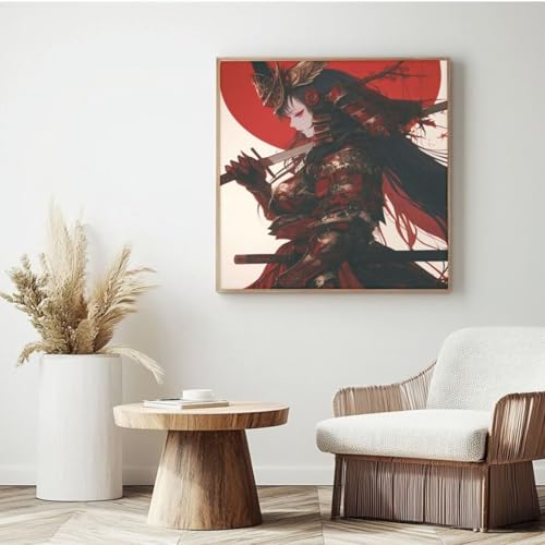Japanisches Malen-nach-Zahlen-Set für Erwachsene, DIY Malen nach Zahlen, Samurai, Acryl, Malen nach Zahlen für Erwachsene/Anfänger, Ölgemälde, Basteln für Heimdekoration, Wanddekoration – (35 x 35 cm Japanisches Malen-nach-Zahlen-Set für Erwachsene, DIY Malen nach Zahlen, Samurai, Acryl, Malen nach Zahlen für Erwachsene/Anfänger, Ölgemälde, Basteln für Heimdekoration, Wanddekoration – (35 x 35 cm von Yyafeenng
