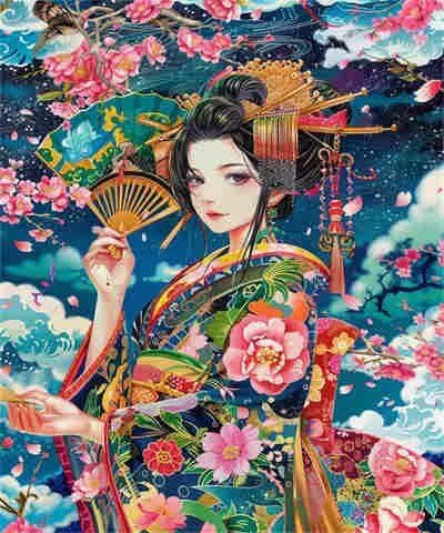 Japanisches Malen-nach-Zahlen-Set für Erwachsene, DIY Malen nach Zahlen für Frauen, Acrylfarbe nach Zahlen für Erwachsene/Anfänger, Ölgemälde, Basteln für Zuhause, Wanddekoration – (100 x 150 cm, ohne Japanisches Malen-nach-Zahlen-Set für Erwachsene, DIY Malen nach Zahlen für Frauen, Acrylfarbe nach Zahlen für Erwachsene/Anfänger, Ölgemälde, Basteln für Zuhause, Wanddekoration – (100 x 150 cm, ohne von Yyafeenng