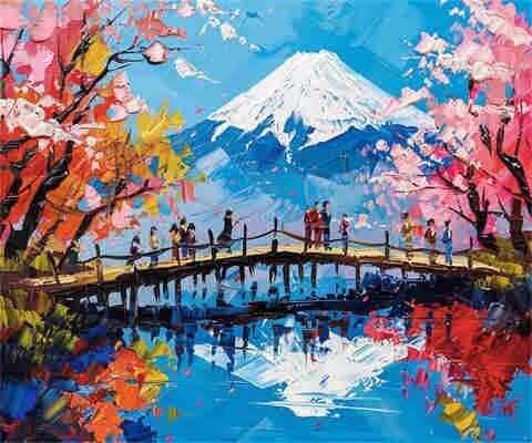 Japanisches Malen-nach-Zahlen-Set für Erwachsene, Malen nach Zahlen, Acryl, Farbe nach Zahlen für Anfänger, Ölgemälde, Basteln für Heimdekoration, Wanddekoration – (150 x 100 cm, ohne Rahmen) MK165 von Yyafeenng