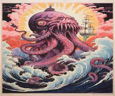 MK184 Malen-nach-Zahlen-Set für Erwachsene, Malen nach Zahlen, Oktopus, Acrylfarbe nach Zahlen für Erwachsene/Anfänger, Ölgemälde, Basteln für Zuhause, Wanddekoration (70 x 50 cm, ohne Rahmen) von Yyafeenng