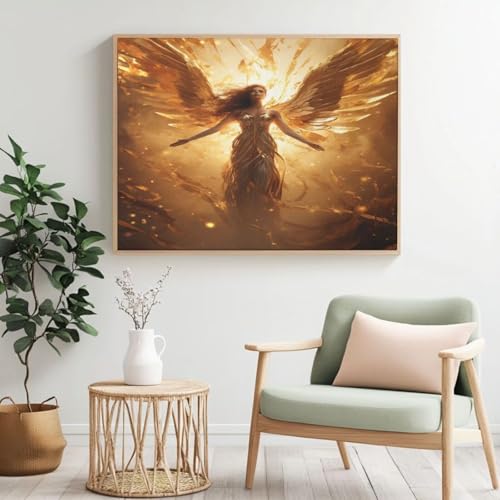 MK271 Malen-nach-Zahlen-Set für Erwachsene, Malen nach Zahlen, Göttin, Acryl, Farbe nach Zahlen für Erwachsene/Anfänger, Ölgemälde, Basteln für Heimdekoration, 80 x 60 cm, ohne Rahmen) von Yyafeenng