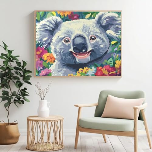 MK414 Malen-nach-Zahlen-Set für Erwachsene, Malen nach Zahlen, Blume, Acryl, Farbe nach Zahlen für Erwachsene/Anfänger, Ölgemälde, Basteln für Zuhause, Wanddekoration, 90 x 60 cm, ohne Rahmen) von Yyafeenng