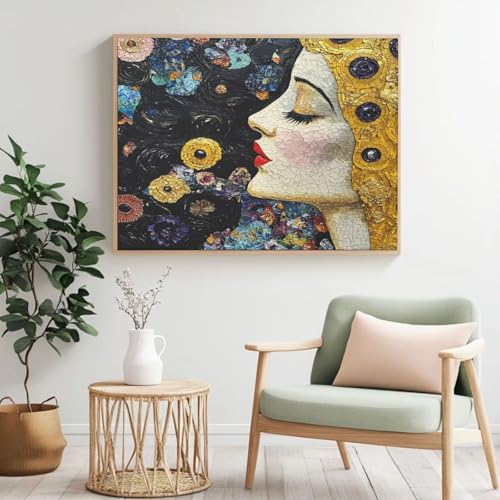 Malen nach Zahlen Erwachsenen-Kunst Frau Malen nach Zahlen für Anfänger, Acryl Peinture a Numero mit 6 Pinseln, DIY Ölgemälde Kunst Handwerk Kits für Wanddekoration (90 x 70 cm, rahmenlos) MK292 von Yyafeenng