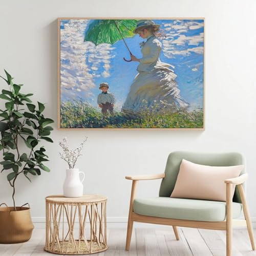 Malen nach Zahlen Erwachsenen-Set Dame, Mutter Malen nach Zahlen für Anfänger, Acryl Peinture a Numero mit 6 Pinseln, DIY Ölgemälde Kunst Handwerk für Wanddekoration - (90 x 70 cm, rahmenlos) MK289 von Yyafeenng