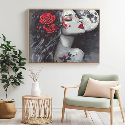 Malen nach Zahlen MK321 Göttin, Königin, Malen nach Zahlen für Anfänger, Acryl-Peinture a Numero mit 6 Pinseln, DIY-Ölgemälde, Kunsthandwerk für Wanddekoration, 100 x 70 cm, rahmenlos Malen nach Zahlen MK321 Göttin, Königin, Malen nach Zahlen für Anfänger, Acryl-Peinture a Numero mit 6 Pinseln, DIY-Ölgemälde, Kunsthandwerk für Wanddekoration, 100 x 70 cm, rahmenlos von Yyafeenng