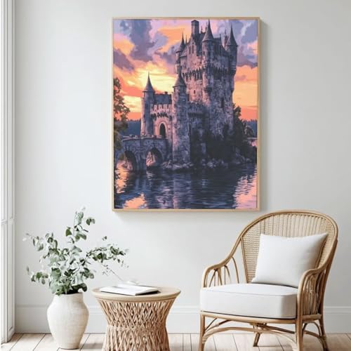 Malen-nach-Zahlen-Set für Erwachsene, DIY Malen nach Zahlen im Querformat, Acrylfarbe nach Zahlen für Anfänger, Ölgemälde, Basteln für Heimdekoration, 30 x 40 cm, ohne Rahmen) MK447 von Yyafeenng
