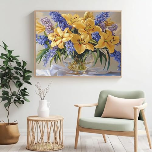 Malen-nach-Zahlen-Set für Erwachsene, Malen nach Zahlen, Acryl, Farbe nach Zahlen für Anfänger, Ölgemälde, Basteln für Heimdekoration, 120 x 80 cm, ohne Rahmen) MK412 von Yyafeenng
