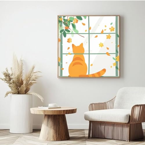 Malen-nach-Zahlen-Set für Erwachsene, Malen-nach-Zahlen-Fenster zum Selbermachen, Acryl, Malen nach Zahlen für Erwachsene/Anfänger, Ölgemälde, Basteln für Heimdekoration, 35 x 35 cm, mit gerahmtem Malen-nach-Zahlen-Set für Erwachsene, Malen-nach-Zahlen-Fenster zum Selbermachen, Acryl, Malen nach Zahlen für Erwachsene/Anfänger, Ölgemälde, Basteln für Heimdekoration, 35 x 35 cm, mit gerahmtem von Yyafeenng