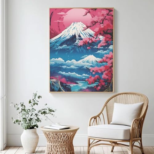 Malen-nach-Zahlen-Set für Erwachsene, Malen-nach-Zahlen-Landschaft, Acrylfarbe nach Zahlen für Anfänger, Ölgemälde, Basteln für Heimdekoration, 30 x 40 cm, ohne Rahmen) MK257 von Yyafeenng