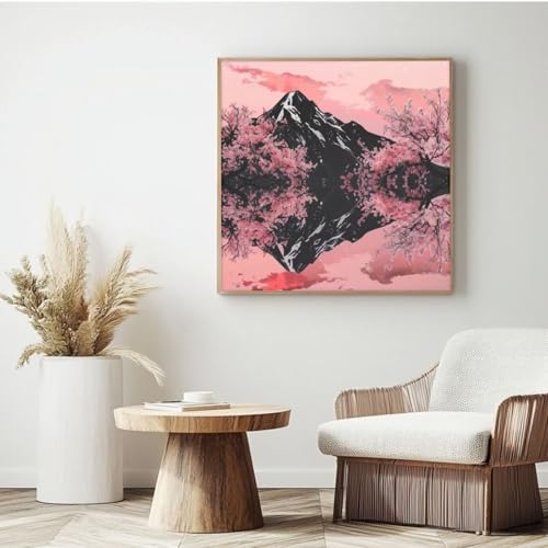 Malen-nach-Zahlen-Set für Erwachsene, Malen-nach-Zahlen-Landschaft, Acrylfarben nach Zahlen für Anfänger, Ölgemälde, Basteln für Heimdekoration, 20 x 20 cm, mit Rahmen, MK115 Malen-nach-Zahlen-Set für Erwachsene, Malen-nach-Zahlen-Landschaft, Acrylfarben nach Zahlen für Anfänger, Ölgemälde, Basteln für Heimdekoration, 20 x 20 cm, mit Rahmen, MK115 von Yyafeenng