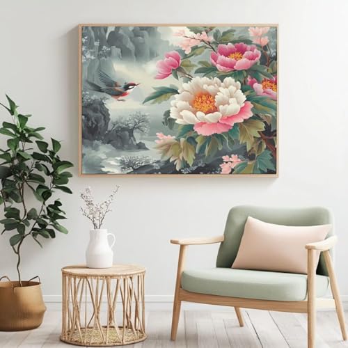 Malen-nach-Zahlen-Set für Erwachsene, Malen-nach-Zahlen-Set für Erwachsene, Malen-nach-Zahlen, Acryl, Farbe nach Zahlen für Erwachsene/Anfänger, Ölgemälde, Basteln für Zuhause, Wanddekoration – (120 x von Yyafeenng