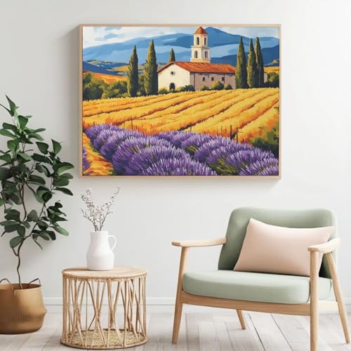 Malen-nach-Zahlen-Set für Erwachsene, Malen-nach-Zahlen-Set für Erwachsene, Malen-nach-Zahlen-Landschaft, Acryl, Farbe nach Zahlen für Anfänger, Ölgemälde, Basteln für Heimdekoration, Wanddekoration von Yyafeenng