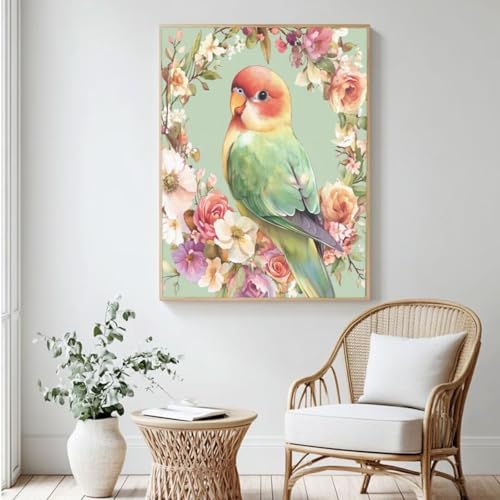 Malen-nach-Zahlen-Set für Erwachsene, Malen-nach-Zahlen-Set mit Blume, Acryl, Farbe nach Zahlen für Erwachsene/Anfänger, Ölgemälde, Basteln für Zuhause, Wanddekoration, 80 x 100 cm, ohne Rahmen) MK340 von Yyafeenng