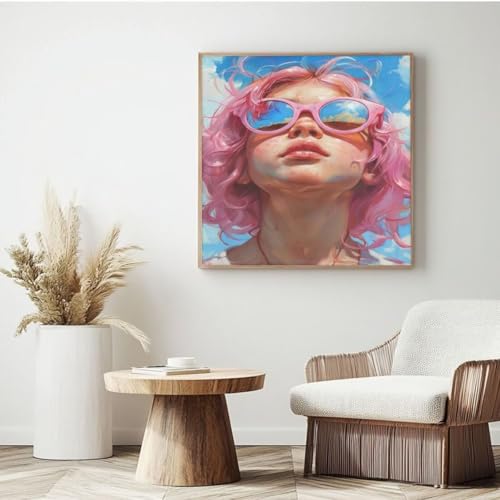 Malen-nach-Zahlen-Set für Erwachsene, Malen nach Zahlen für Mädchen, Acryl, Malen nach Zahlen für Erwachsene/Anfänger, Ölgemälde, Kunsthandwerk für Heimdekoration, 25 x 25 cm, mit gerahmtem Rahmen von Yyafeenng