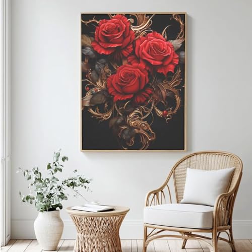Malen-nach-Zahlen-Set für Erwachsene, Malen nach Zahlen zum Selbermachen, Blume, Acrylfarbe nach Zahlen für Erwachsene/Anfänger, Ölgemälde, Basteln für Zuhause, Wanddekoration – (100 x 150 cm, ohne Malen-nach-Zahlen-Set für Erwachsene, Malen nach Zahlen zum Selbermachen, Blume, Acrylfarbe nach Zahlen für Erwachsene/Anfänger, Ölgemälde, Basteln für Zuhause, Wanddekoration – (100 x 150 cm, ohne von Yyafeenng