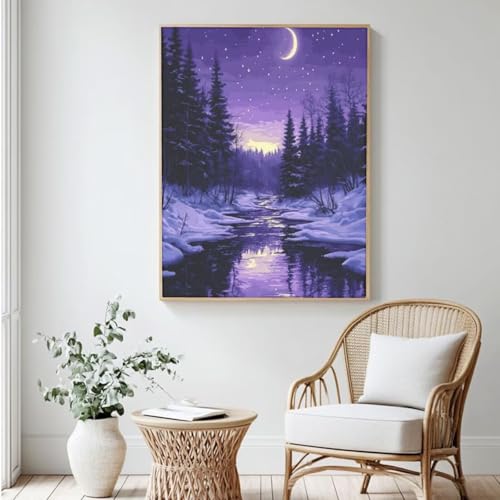 Malen-nach-Zahlen-Set für Erwachsene, Malen nach Zahlen zum Selbermachen, Wald, Acrylfarbe nach Zahlen für Anfänger, Ölgemälde, Basteln für Heimdekoration, Wanddekoration – (40 x 50 cm, ohne Rahmen Malen-nach-Zahlen-Set für Erwachsene, Malen nach Zahlen zum Selbermachen, Wald, Acrylfarbe nach Zahlen für Anfänger, Ölgemälde, Basteln für Heimdekoration, Wanddekoration – (40 x 50 cm, ohne Rahmen von Yyafeenng