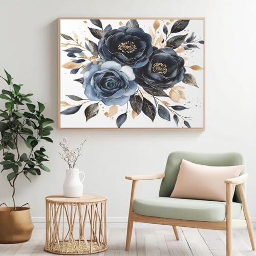 Malen nach Zahlen Set für Erwachsene, Rose, Blumen Malen nach Zahlen für Anfänger, Acryl Peinture a Numero mit 6 Pinseln, DIY-Ölgemälde Kunsthandwerk für Wanddekoration – (100 x 70 cm, rahmenlos Malen nach Zahlen Set für Erwachsene, Rose, Blumen Malen nach Zahlen für Anfänger, Acryl Peinture a Numero mit 6 Pinseln, DIY-Ölgemälde Kunsthandwerk für Wanddekoration – (100 x 70 cm, rahmenlos von Yyafeenng