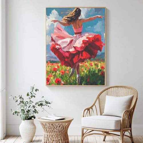 Malen nach Zahlen für Erwachsene, Malen nach Zahlen Fee, Acrylfarbe nach Zahlen für Anfänger, Ölgemälde, Basteln für Heimdekoration, 100 x 150 cm, ohne Rahmen) MK461 von Yyafeenng