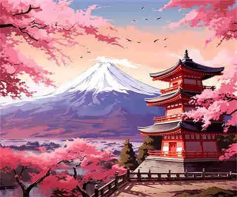 Malen nach Zahlen für Erwachsene, Malen nach Zahlen aus Japan, Acrylfarbe nach Zahlen für Anfänger, Ölgemälde, Basteln für Heimdekoration, 100 x 70 cm, ohne Rahmen) MK162 von Yyafeenng