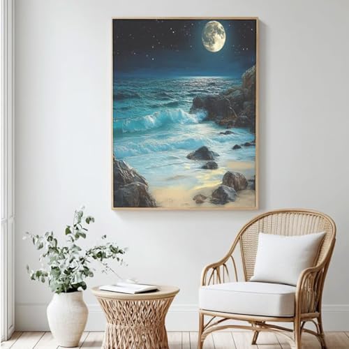 Malen nach Zahlen für Erwachsene, Malen nach Zahlen im Querformat, Acrylfarbe nach Zahlen für Anfänger, Ölgemälde, Basteln für Heimdekoration, 90 x 120 cm, ohne Rahmen) MK491 von Yyafeenng
