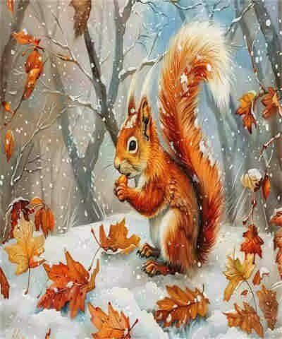 Malen nach Zahlen für Erwachsene, Malen nach Zahlen im Winter, Acrylfarbe nach Zahlen für Erwachsene/Anfänger, Ölgemälde, Basteln für Zuhause, Wanddekoration, 30 x 40 cm, ohne Rahmen) MK11 von Yyafeenng