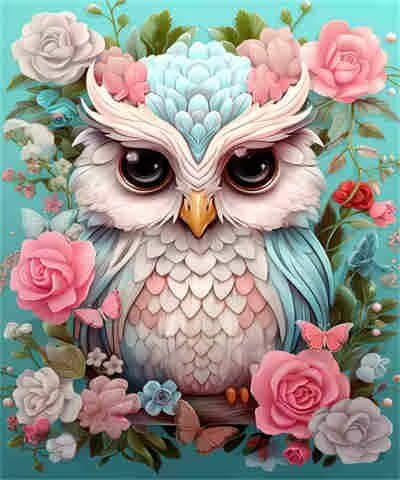 Mk104 Malen nach Zahlen-Set für Erwachsene, Malen nach Zahlen, Blume, Acrylfarbe nach Zahlen für Anfänger, Ölgemälde, Basteln für Heimdekoration, 30 x 40 cm, ohne Rahmen) von Yyafeenng
