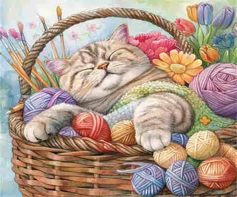 Niedliches Malen-nach-Zahlen-Set für Erwachsene, Malen nach Zahlen Katze, Acryl, Farbe nach Zahlen für Erwachsene/Anfänger, Ölgemälde, Basteln für Zuhause, Wanddekoration – (100 x 80 cm, ohne Rahmen von Yyafeenng