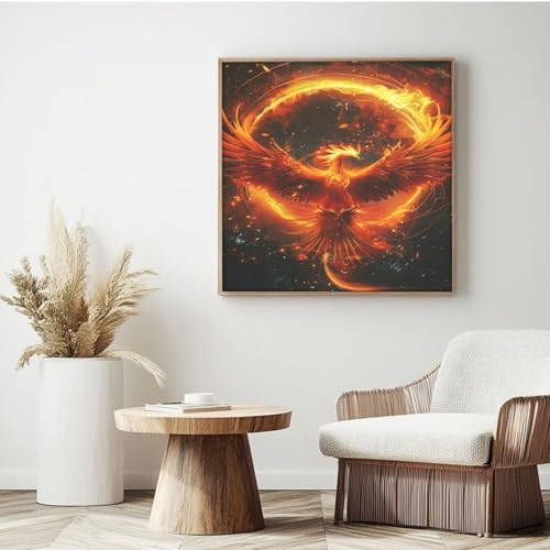 Phoenix MK75 Malen nach Zahlen für Erwachsene, DIY Malen nach Zahlen Vogel, Acryl Farbe nach Zahlen für Erwachsene/Anfänger, Ölgemälde Handwerk für Heimdekoration, Wanddekoration – (30 x 30 cm, mit Phoenix MK75 Malen nach Zahlen für Erwachsene, DIY Malen nach Zahlen Vogel, Acryl Farbe nach Zahlen für Erwachsene/Anfänger, Ölgemälde Handwerk für Heimdekoration, Wanddekoration – (30 x 30 cm, mit von Yyafeenng