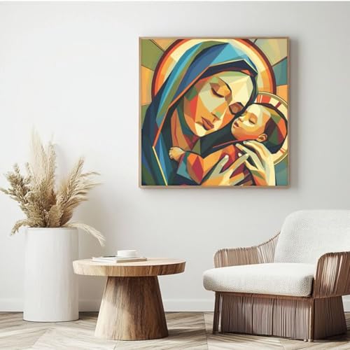 Religion MK127 Malen nach Zahlen, Malen nach Zahlen, Jungfrau, Acrylfarbe nach Zahlen für Anfänger, Ölgemälde, Basteln für Heimdekoration, 25 x 25 cm, gerahmt Religion MK127 Malen nach Zahlen, Malen nach Zahlen, Jungfrau, Acrylfarbe nach Zahlen für Anfänger, Ölgemälde, Basteln für Heimdekoration, 25 x 25 cm, gerahmt von Yyafeenng