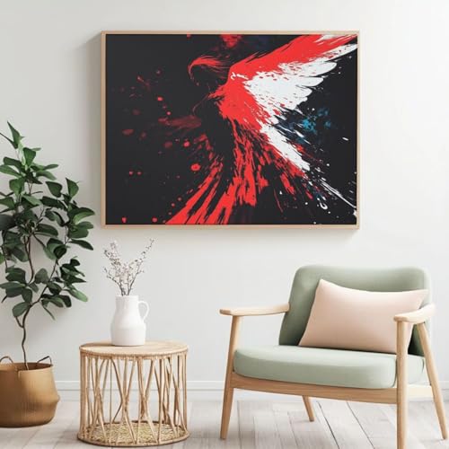 Wings Malen nach Zahlen Set für Erwachsene, DIY Malen nach Zahlen Engel, Acryl Farbe nach Zahlen für Erwachsene/Anfänger, Ölgemälde Handwerk für Zuhause, Wanddekoration – (120 x 80 cm, ohne Rahmen von Yyafeenng