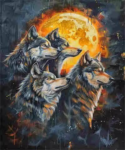 Wolfsmalen-nach-Zahlen-Set für Erwachsene, DIY Malen nach Zahlen Mond, Acrylfarbe nach Zahlen für Erwachsene/Anfänger, Ölgemälde, Basteln für Zuhause, Wanddekoration – (100 x 150 cm, ohne Rahmen Wolfsmalen-nach-Zahlen-Set für Erwachsene, DIY Malen nach Zahlen Mond, Acrylfarbe nach Zahlen für Erwachsene/Anfänger, Ölgemälde, Basteln für Zuhause, Wanddekoration – (100 x 150 cm, ohne Rahmen von Yyafeenng