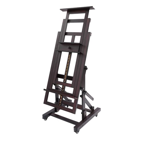 Holz Höhenverstellbereich 140-300cm Studio für Malerei, Künstler Professionelle Staffelei, Malerei Kunst Staffelei Stand um Gemälde Auszustellen und Künstlern (Farbe Schwarznuss) von YyanLAK