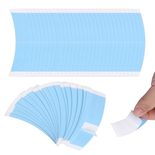 Tapes Klebestreifen Extensions,Haarsystem Tape Klebestreifen,Tape Extensions Kleber,Wig Glue Tape für Perücken,Extra Stark Unsichtbar 6PerüCkenband,C Contour Doppelseitiges (72PCS blau A) von Yylaiire