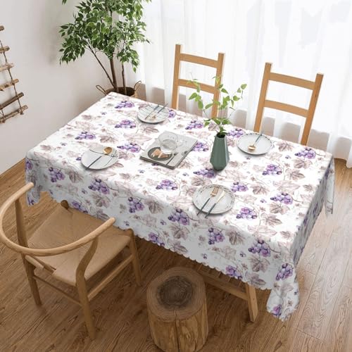 Yyoretp 183 x 137 cm, schöne rechteckige Spitze mit Weinblättern, wasserabweisend, abwischbar, Tischdecke für Küche, dekorativ Yyoretp 183 x 137 cm, schöne rechteckige Spitze mit Weinblättern, wasserabweisend, abwischbar, Tischdecke für Küche, dekorativ von Yyoretp